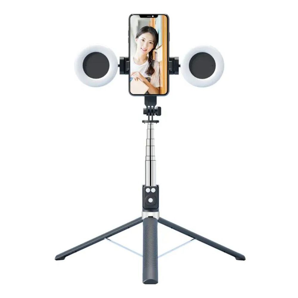 Tripode Selfie Stick Con 2 Aro De Luz 1.7m Altura image number 4.0