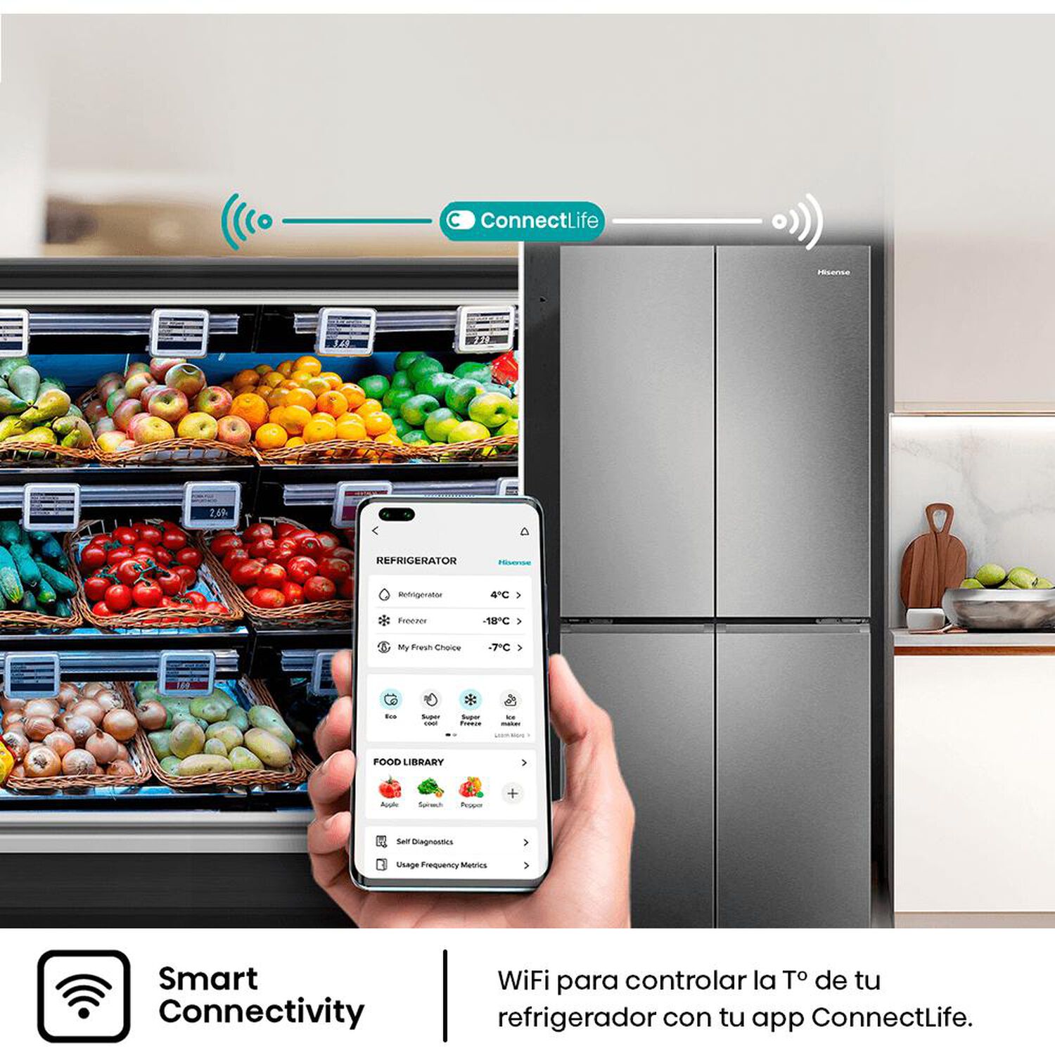 Refrigerador Side By Side Hisense RQ5P470NECF / No Frost / 456 Litros / A+ image number 7.0