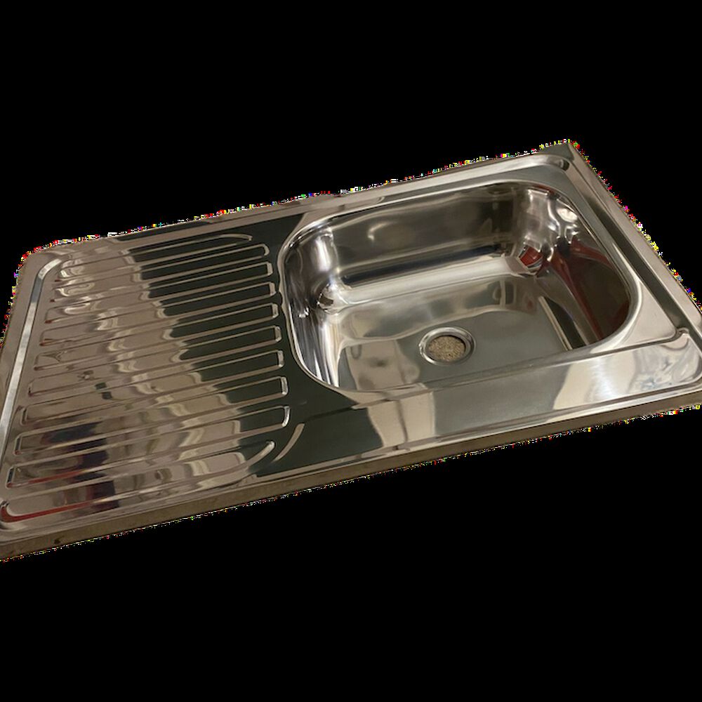 Lavaplatos Sobreponer 800x500 Derecho Con Desagüe Y Sifón image number 0.0