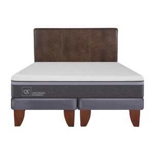 Cama Europea Cic Ortopedic Advance / 2 Plazas / Base Dividida + Respaldo
