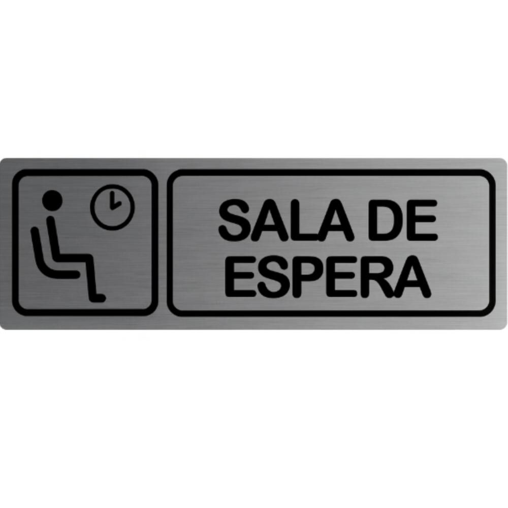 Señalética Sala De Espera Metálico Adhesivo Alta Adherencia image number 0.0