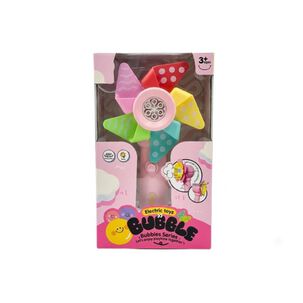 Varita Molinillo Burbujas El&eacute;ctrica Luz Multicolor Juguete Exterior Rosa