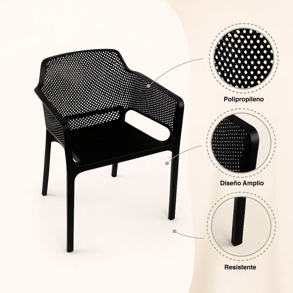 Butaca Terraza Exterior Wideair - Negra image number 4.0