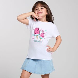 Polera Manga Corta Cuello Redondo Niña Topsis