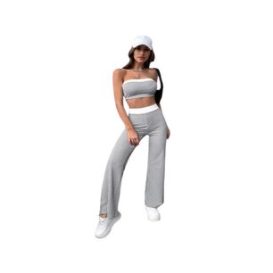 Conjunto 2 Piezas Top Y Pantalon Mujer Casual