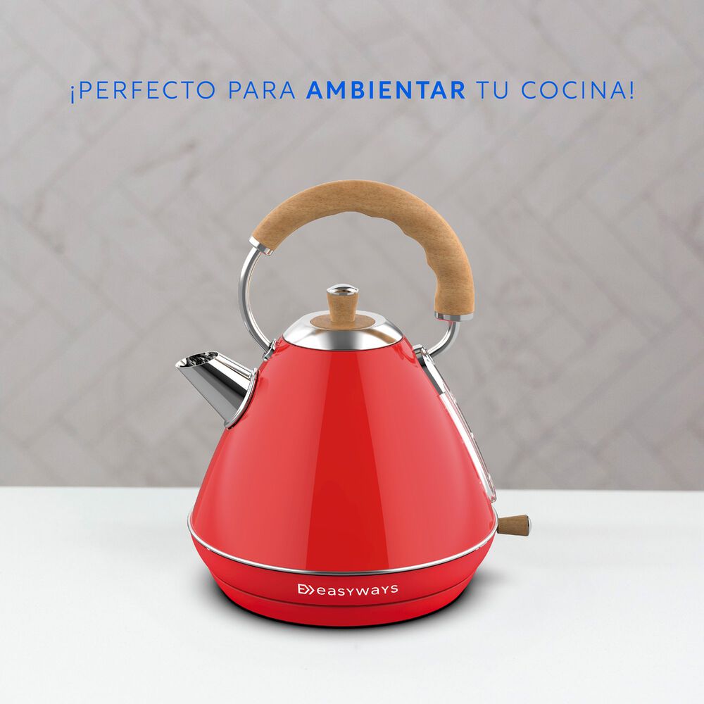 Hervidor Design Rojo 1,7 L Easyways image number 2.0