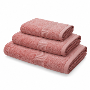 Juego Toallas De Ba&ntilde;o Rosa Belle Noite / 3 Toallas 90X170CM-74X140CM-50X80CM