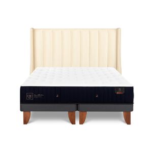 Cama Europea Cic Premium / 2 Plazas / Base Dividida + Respaldo