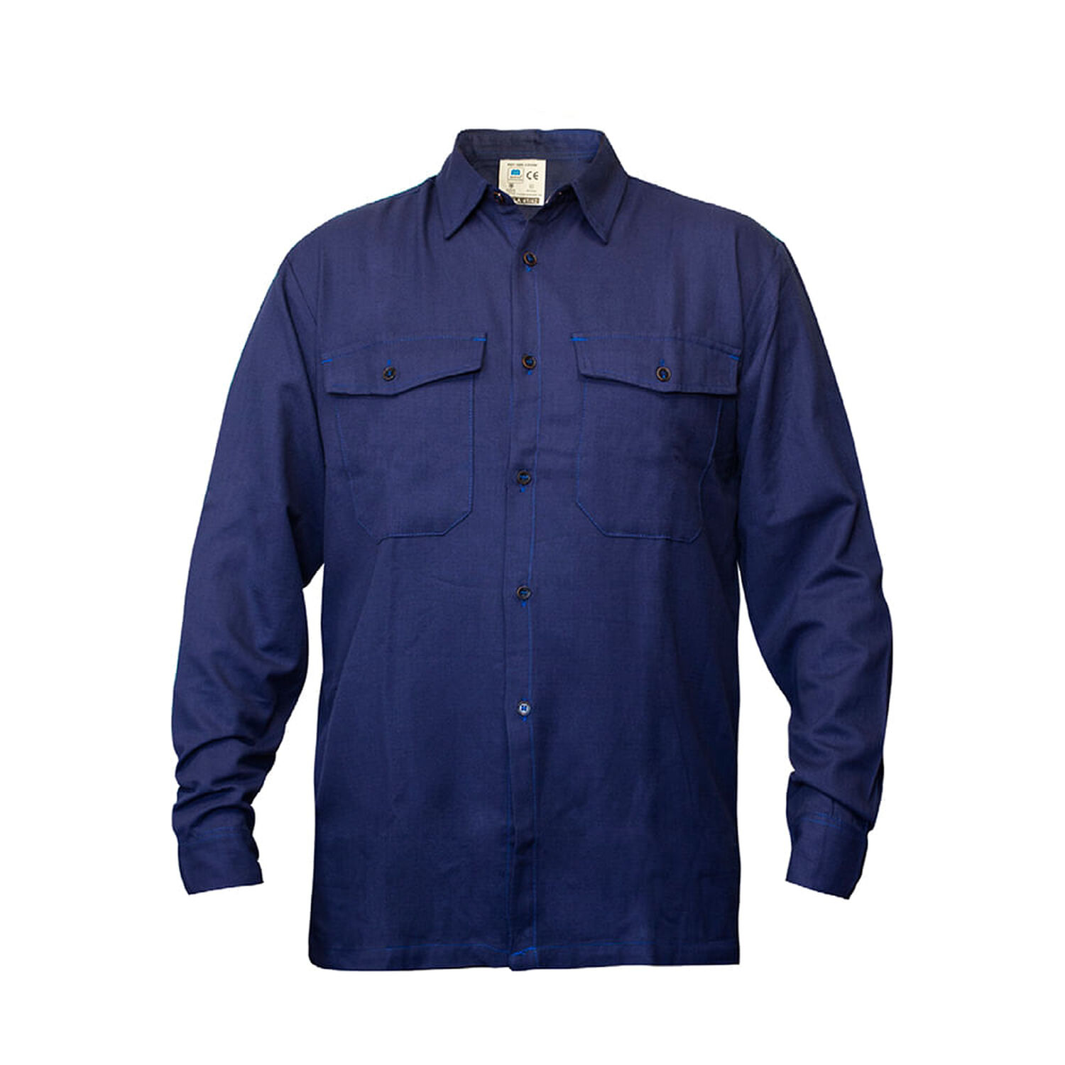 Camisa Marca Ign&iacute;fuga Antiest&aacute;tica Azul Marino image number 0.0