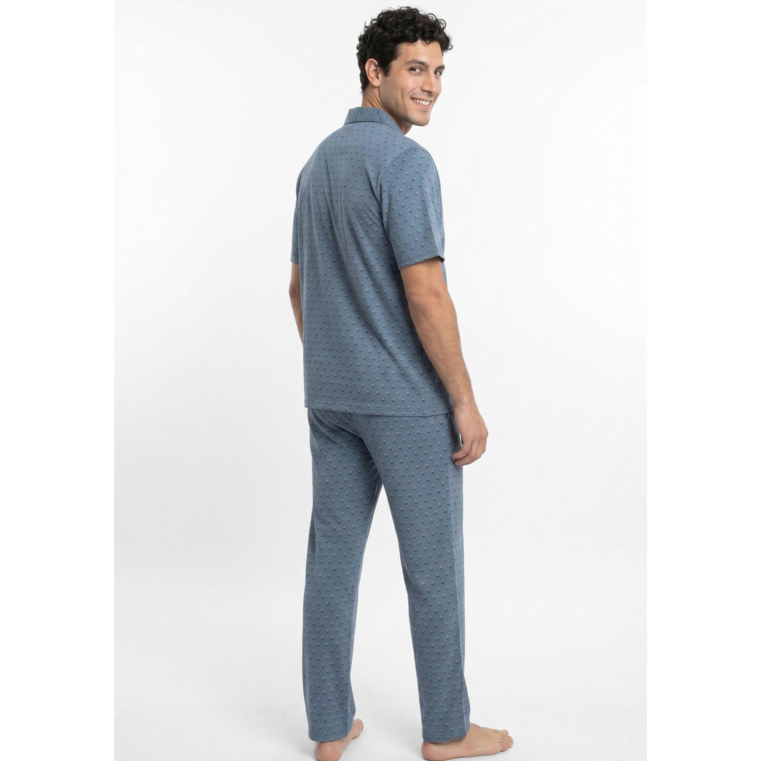 Pijama Hombre Verano 2 Piezas Algod&oacute;n Kayser 770823-azu image number 1.0