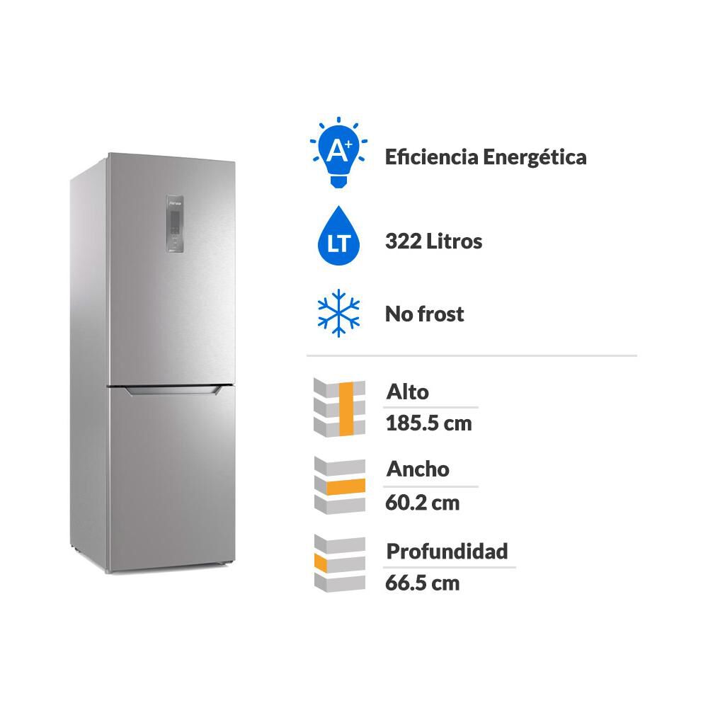Refrigerador Bottom Freezer Fensa DB60S / No Frost / 322 Litros / A+ image number 1.0