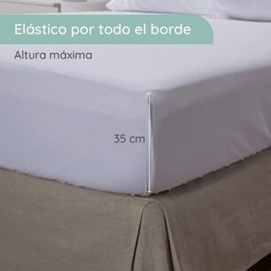 Sabanas Colch&oacute;n King Microfibra 300 Hilos Blanco