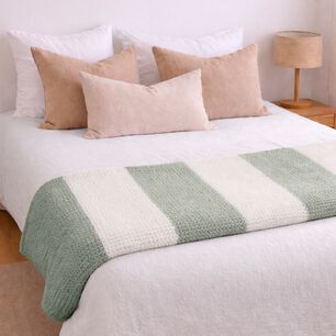 Manta De Franela Nautica 127x152 Waffle Suavidad Superior Verde