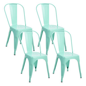 Pack 4 Sillas De Metal Tolix Menta