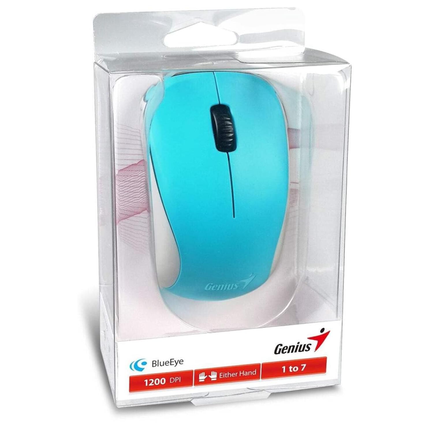 Mouse Inalambrico Usb 3 Botones 1200dpi Celeste Nx-7000 image number 3.0