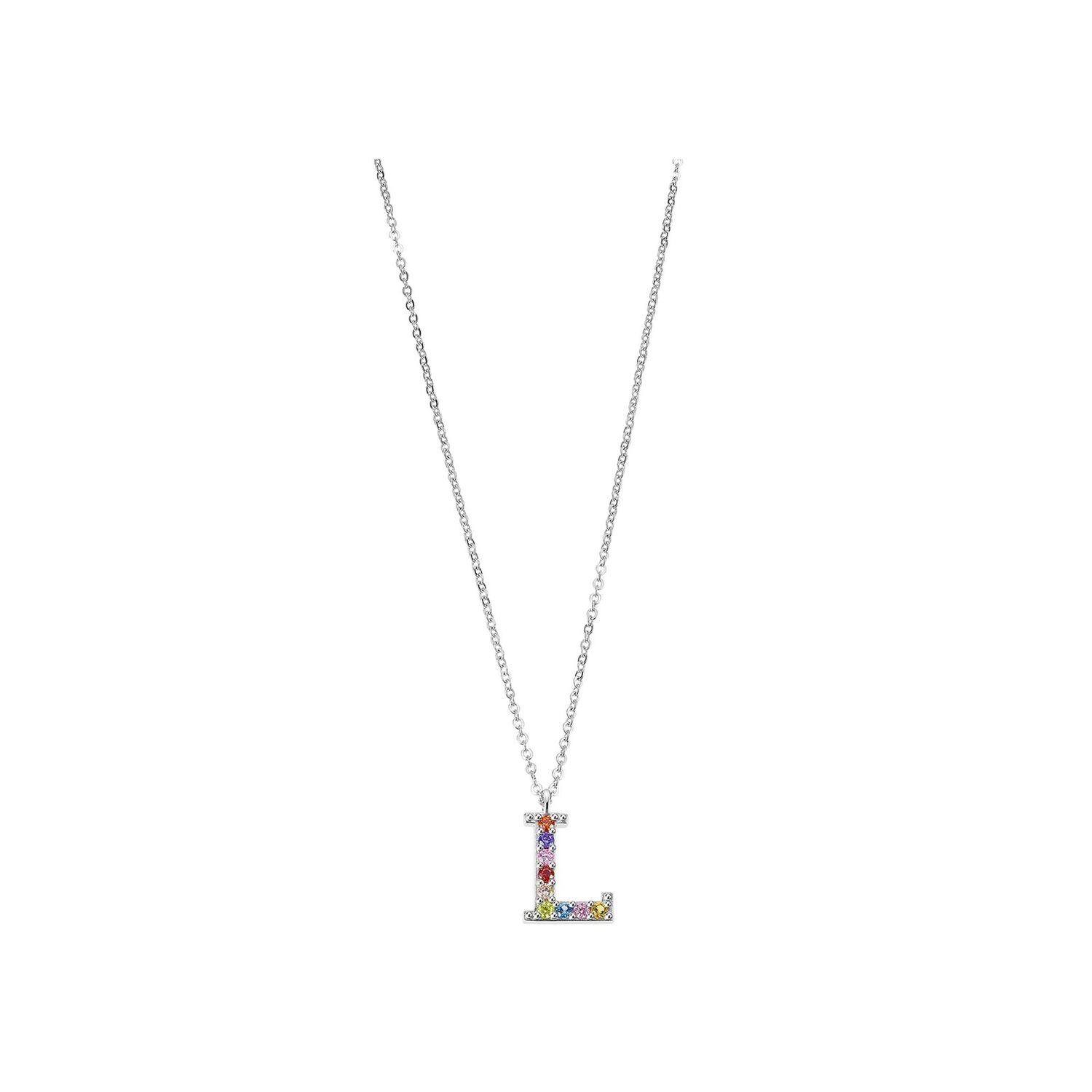 Collar Lp3426-1/l Lotus Silver Mujer Letters image number 0.0
