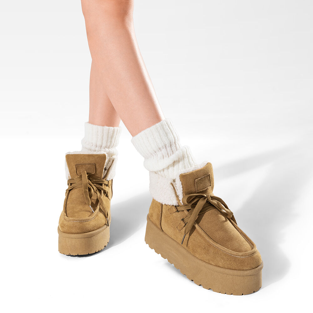 Botin Casual Mujer Gamuza Felpa Antideslizante Weide Lt202 image number 2.0
