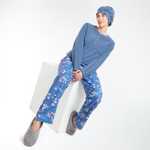Pack Pijama Polar Manga Larga + Toalla De Pelo Mujer Lesage