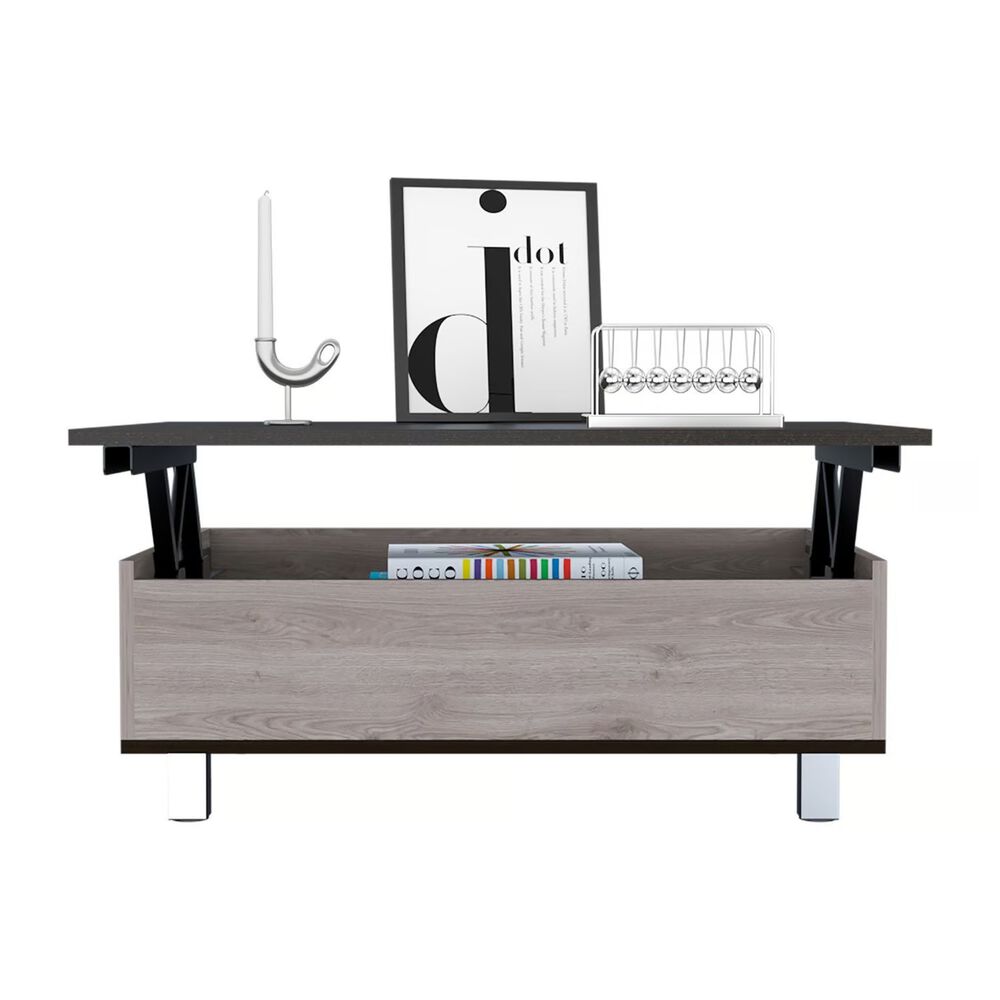 Mesa De Centro Extensible Fm-002g Gris Y Negro image number 2.0
