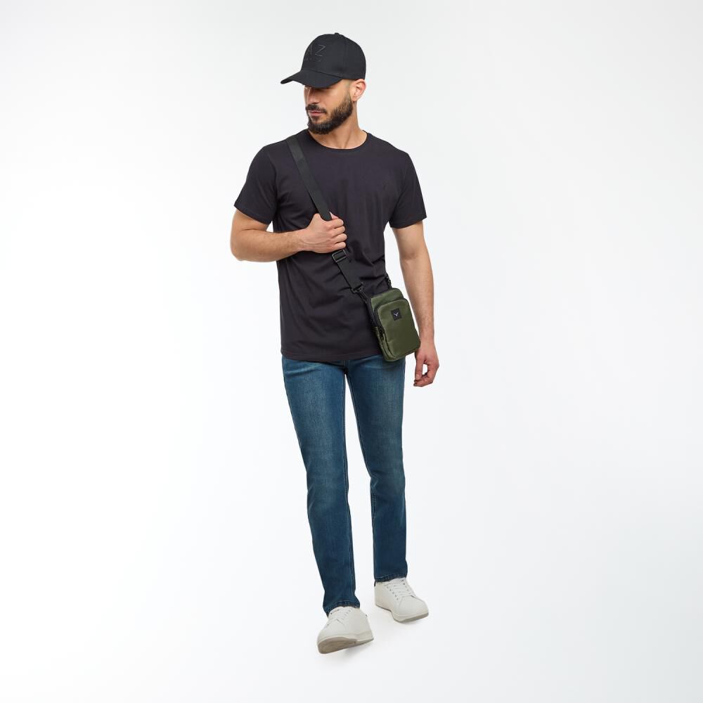 Polera Slim Fit Manga Corta Hombre Az Black image number 1.0