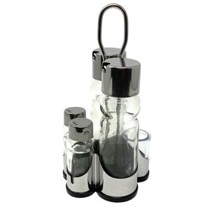 Set Alcuza Aceitero Salero Limon Vinagre Pimienta 4 Piezas