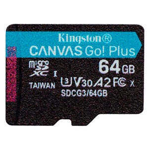 Tarjeta De Memoria Microsd 64gb Kingston Canvas Go Plus 4k