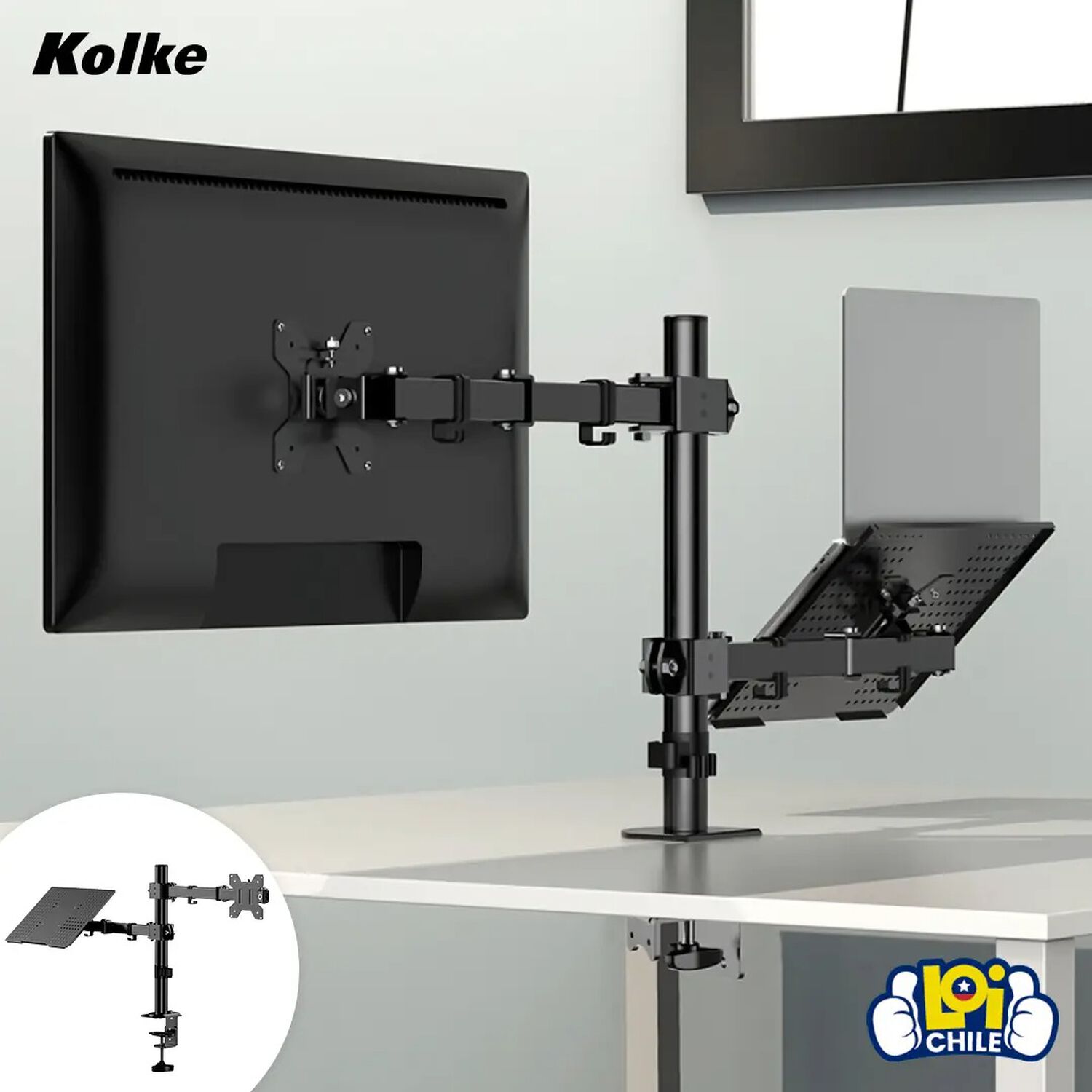 Soporte Monitor Notebook Kolke Brazo Articulado image number 6.0