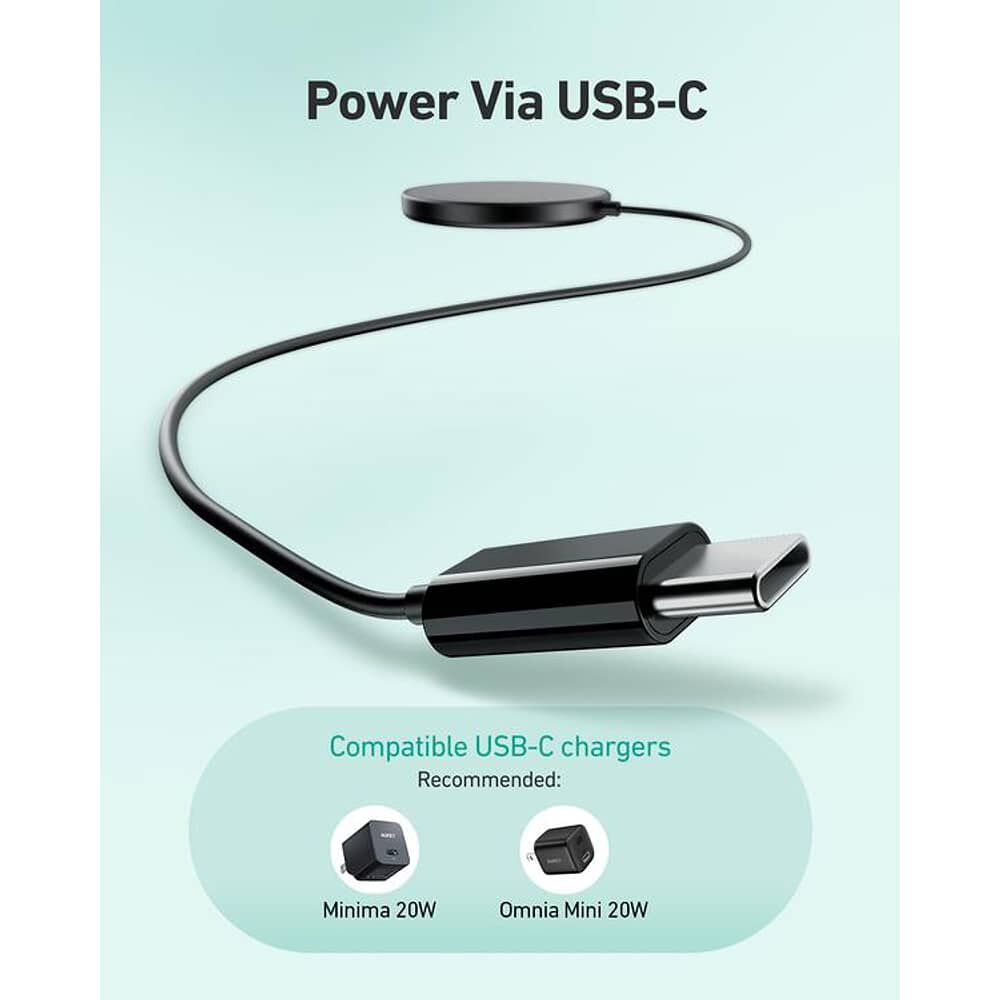 Aukey Cargador Cargador Inal&aacute;mbrico Magn&eacute;tico Para Iphone 12 Negro - Lc-a1 image number 2.0