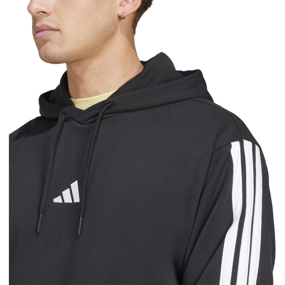 Polerón Con Capucha Hombre Essentials 3 Tiras Felpa Francesa Adidas image number 5.0