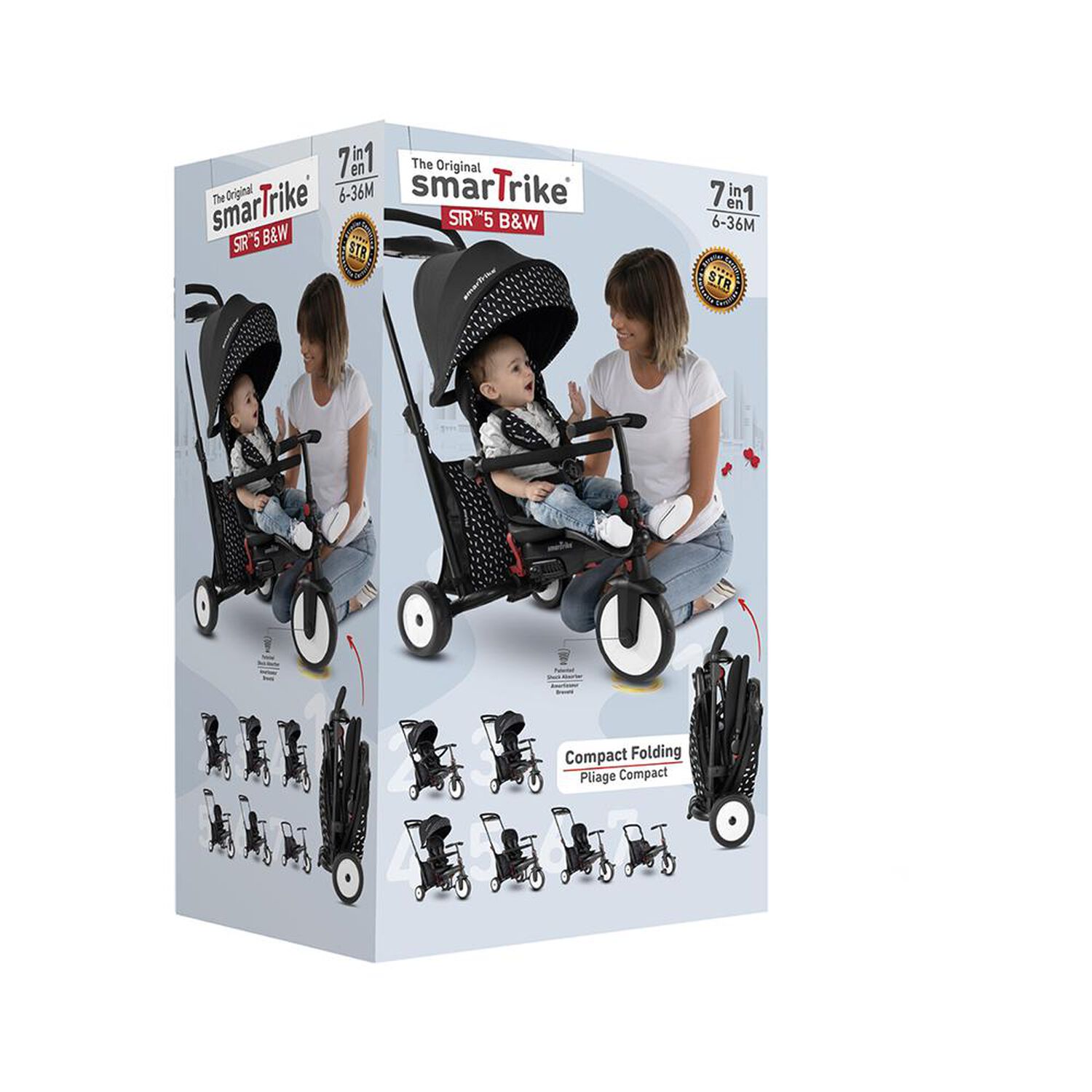 Triciclo Inteligente Str 5 Black & White Smart Trike image number 4.0