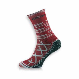 Calcetines Funstep Ciclismo Rojo/gris Medios L (40-43)