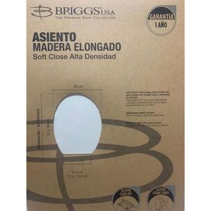 Asiento Madera Soft Close Alta Densidad Elongado Briggs Usa Asiento Madera Soft Close Alta Densidad Elongado Briggs Usa
