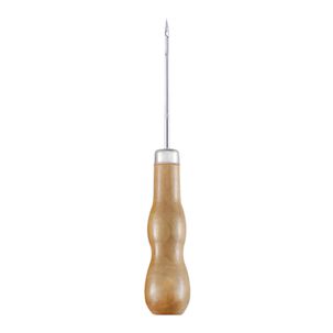 Lezna O Punzón Con Mango De Madera Para Perforar Y Coser
