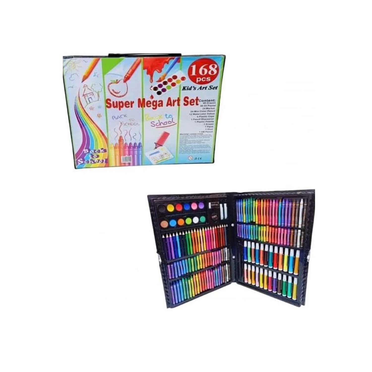 Set De Arte Para Colorear Pintar 168 Piezas Didactico Ni&ntilde;os image number 3.0