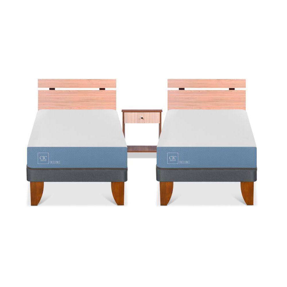 Duplex Cama Europea Cic Excellence / 1 Plaza / Base Normal + Set De Maderas image number 0.0