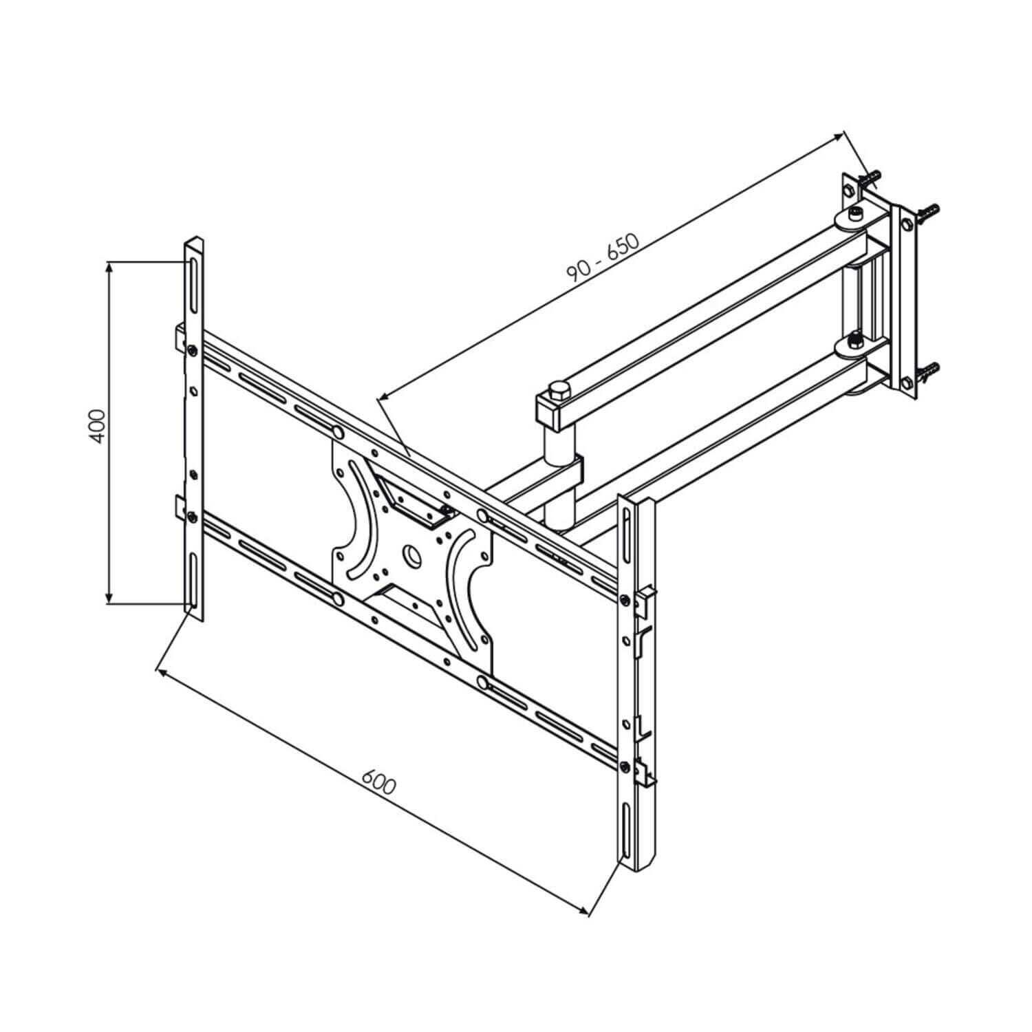 Soporte Tv Con Brazo De 65cm - 23 A 70 30kg image number 2.0