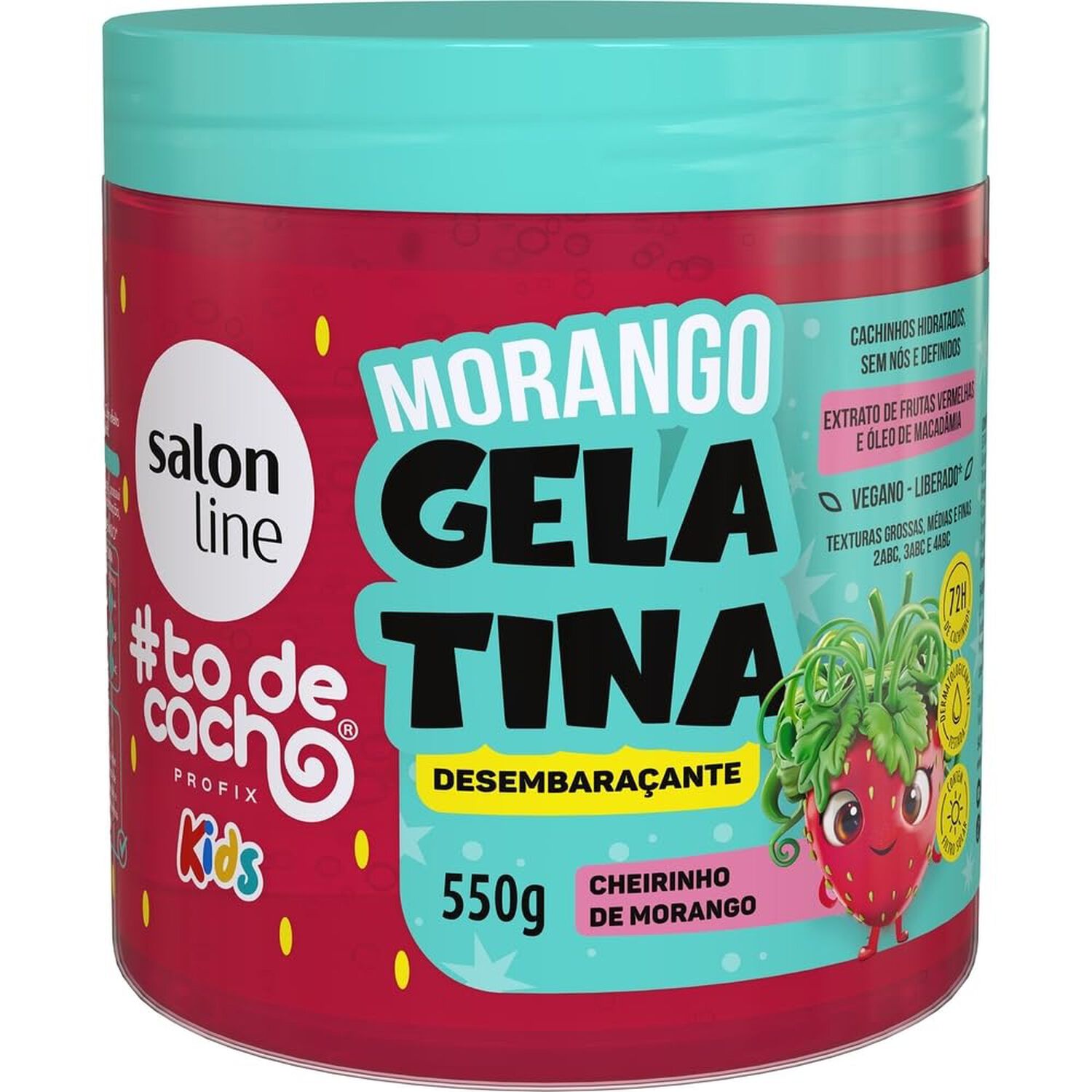 Gel Desenredante Kids Morango 550 G Salon Line image number 0.0