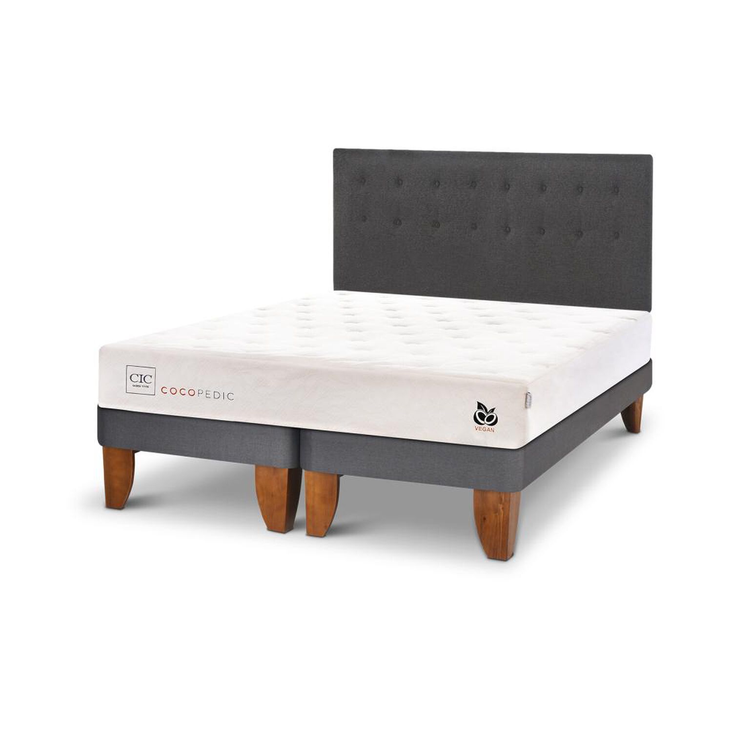 Cama Europea Cic Cocopedic / King / Base Dividida + Respaldo image number 1.0