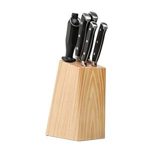 Set De Cuchillos Brinox 6 Piezas Con Taburete De Madera 2519/115