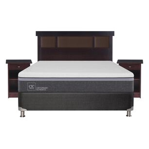 Box Spring Cic Ortopedic / 2 Plazas / Base Normal + Set De Maderas