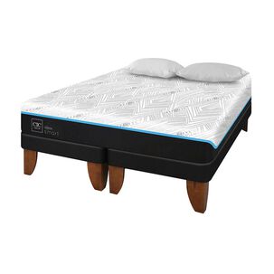 Cama Europea Cic Green Infinity / 2 Plazas / Base Dividida + Almohada