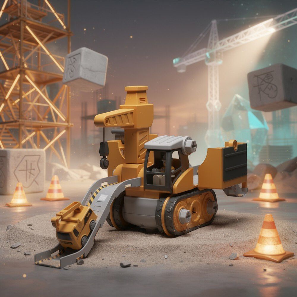 Juguete Camiones De Construcci&oacute;n Grua Y Elevador image number 6.0