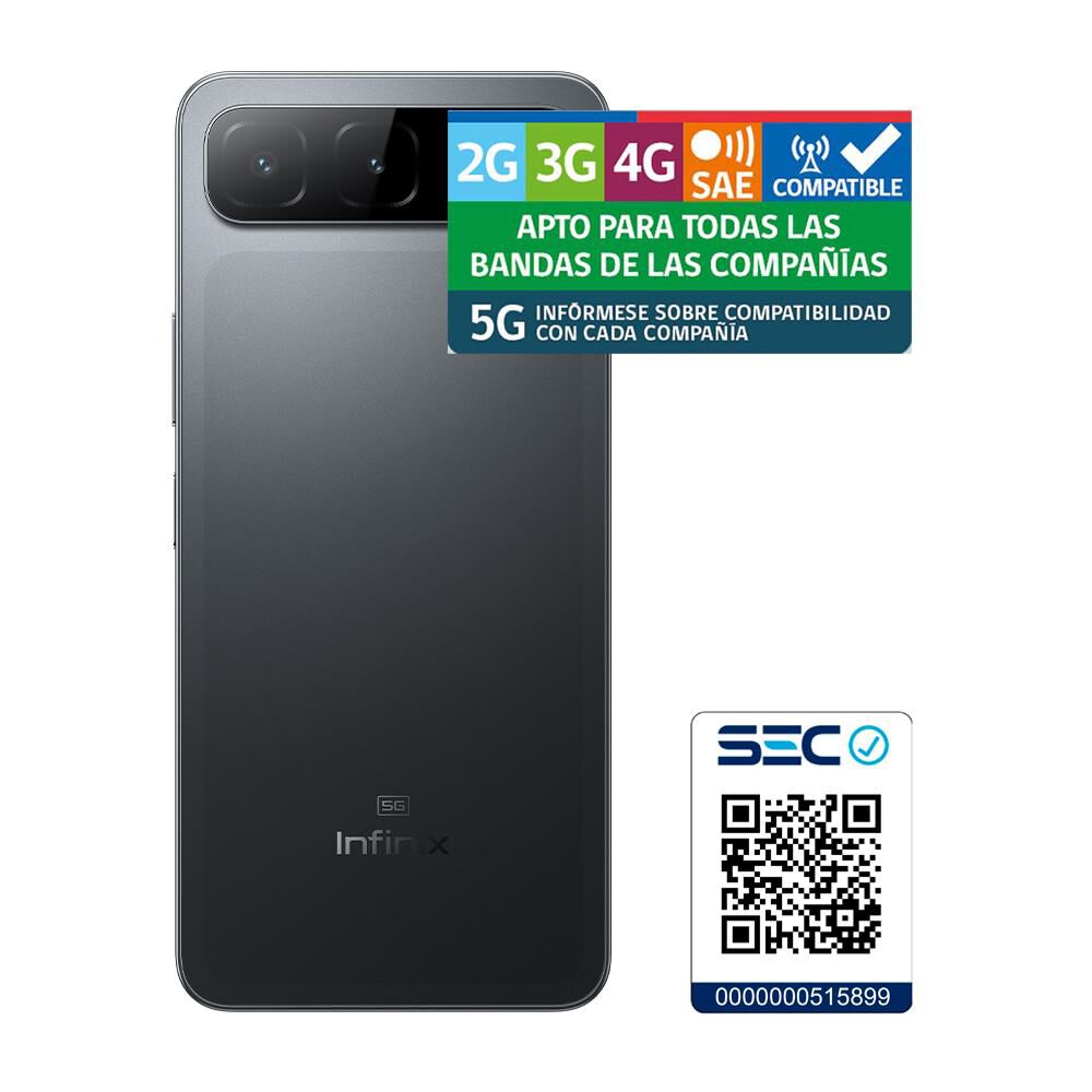 Smartphone Infinix Hot 60i / 5G / 128 GB / Sleek Black / Liberado image number 4.0