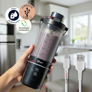 Oster Licuadora Port&aacute;til, Gomax, 590 Ml De Capacidad, Para Smoothies, Negro, Blstgfp-b20-000