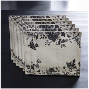 Camino De Mesa + Individuales Set De 7 Piezas 35x180cm Mod01