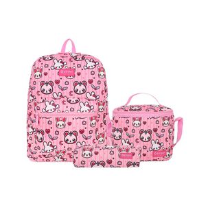 Triple Pack 6xt Mochila Ni&ntilde;a Xtrem Conejo Rosado