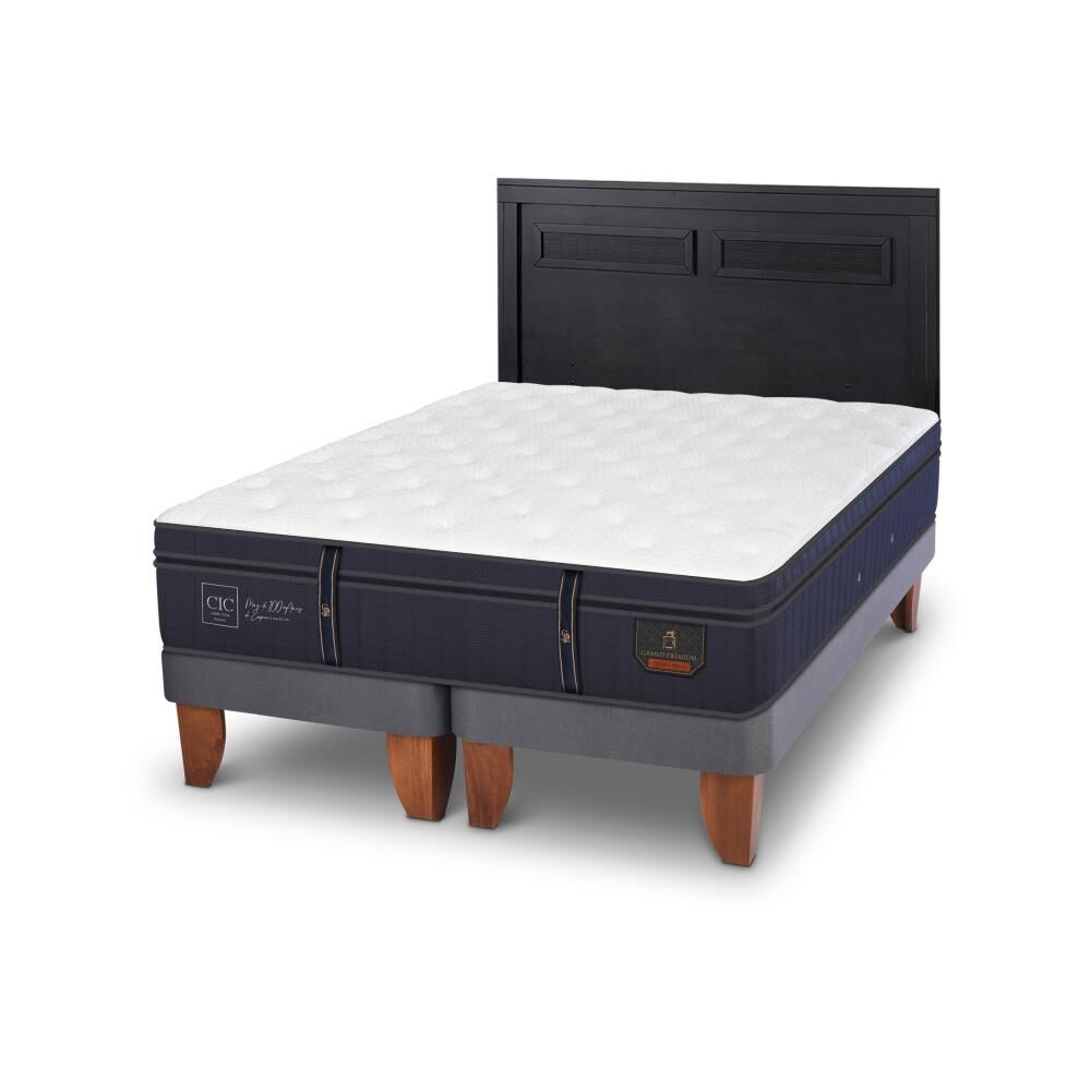 Cama Europea Cic Linea Premium / 2 Plazas / Base Dividida + Respaldo image number 2.0