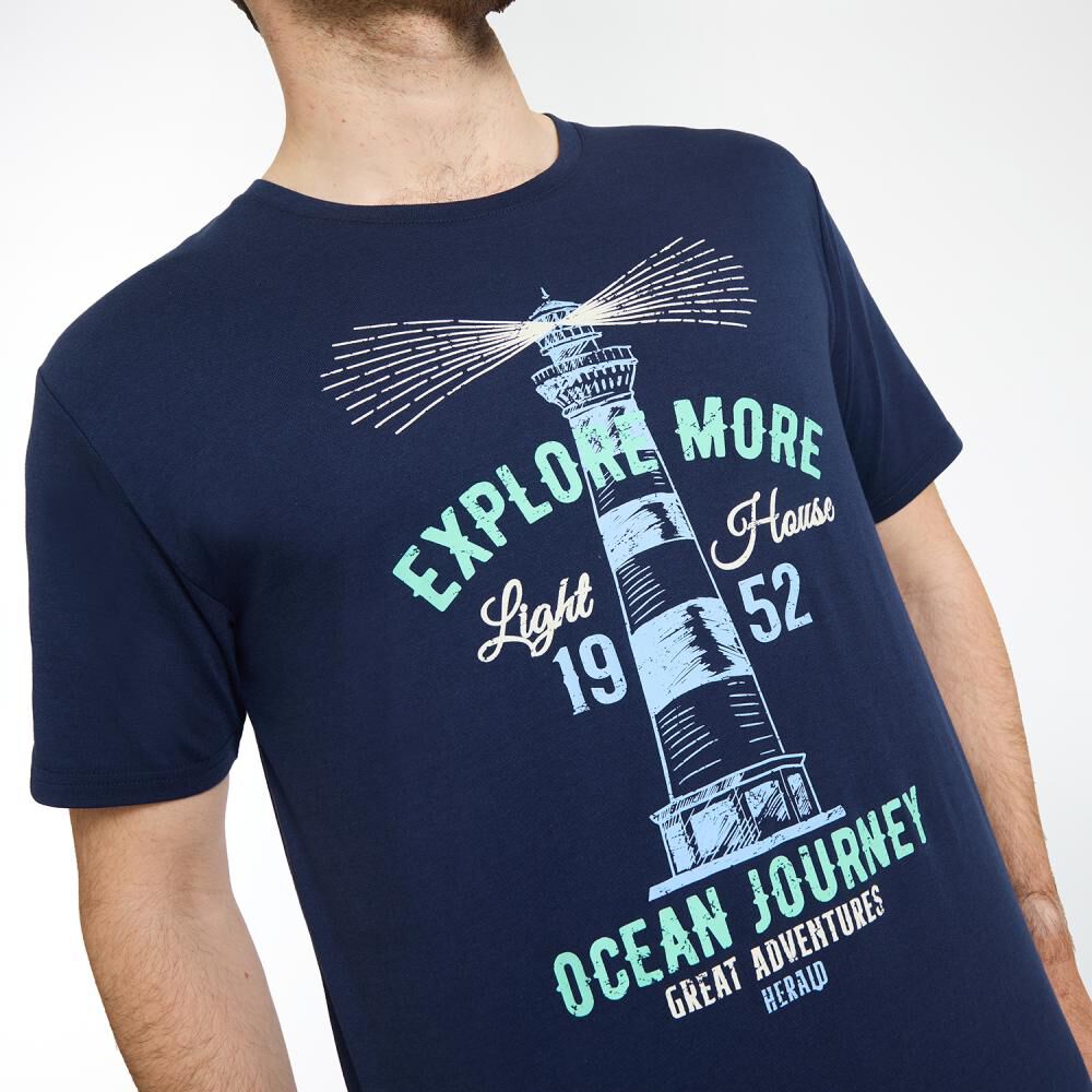 Polera Regular Manga Corta Cuello Redondo Hombre Herald image number 4.0