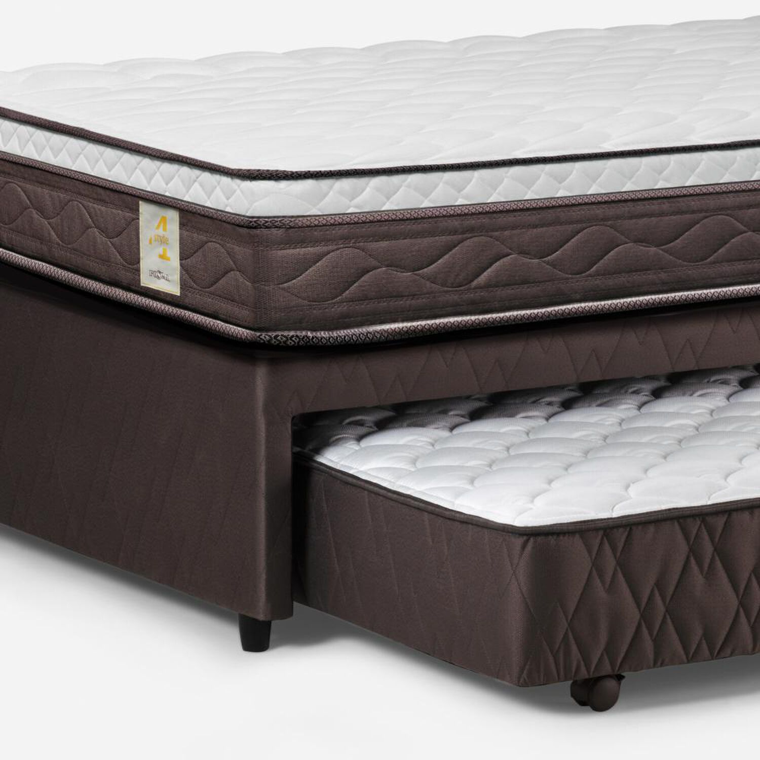 Cama Nido Rosen New Style 4 Plus / 1.5 Plazas / Base Normal + Set De Maderas Tabor Caramelo image number 6.0