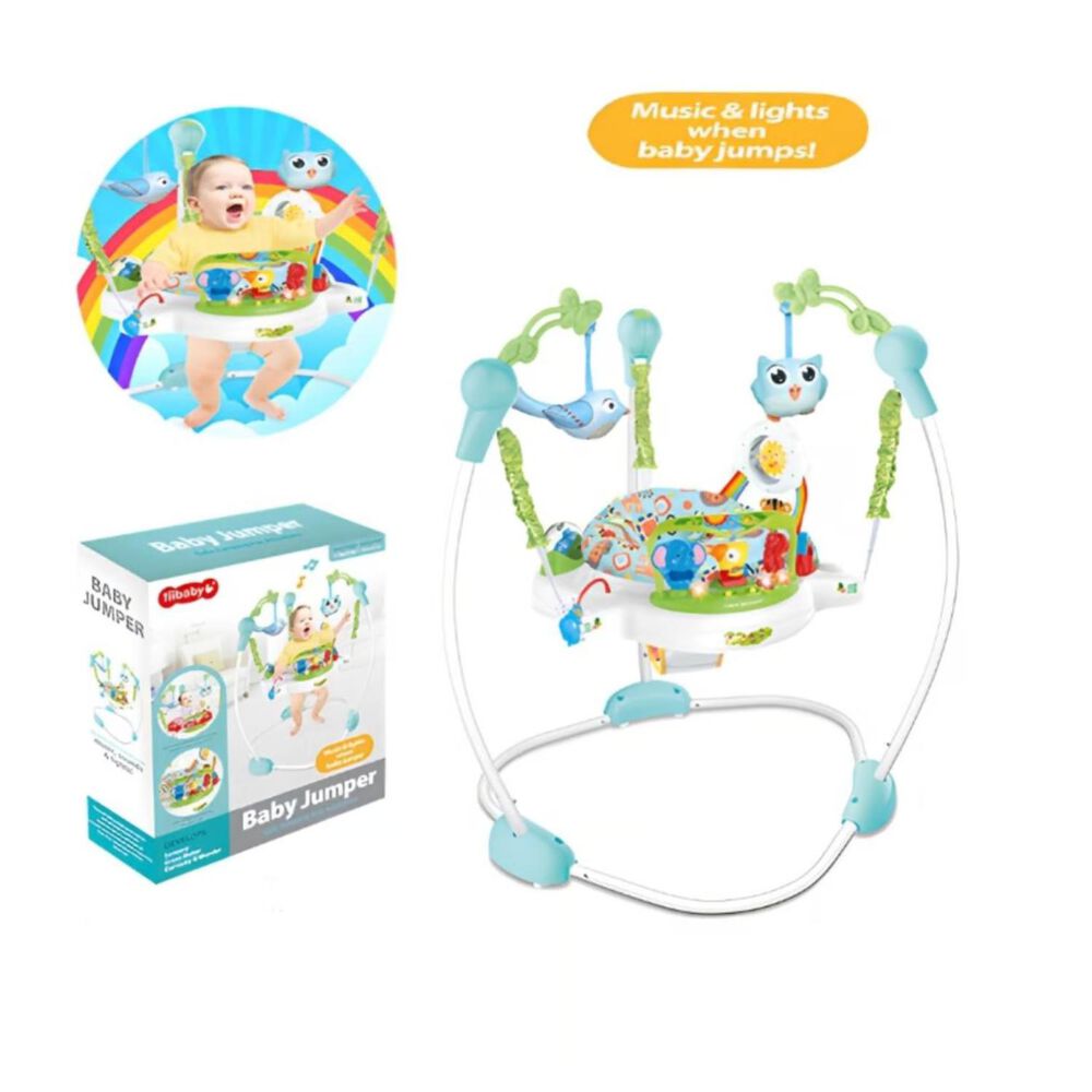 Juguete Arnes Saltarin Elastico Para Bebe Con Accesorios Azul image number 3.0